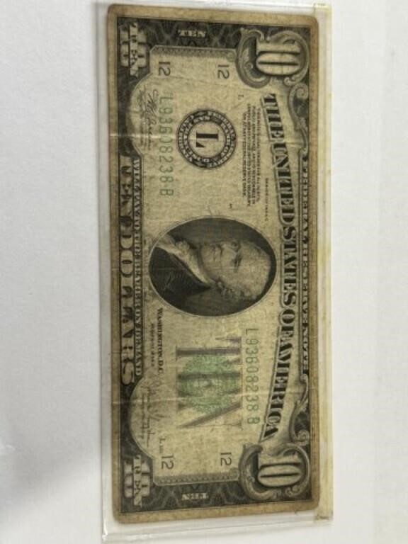 1934C $10 Federal Reserve Note