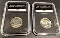 1979 AND 1980 UNCIRCULATED SUSAN B ANTHONY DOLLAR