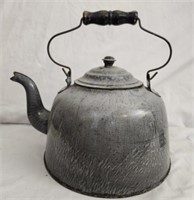 Large Vintage Enamel Teapot