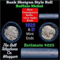 Buffalo Nickel Shotgun Roll in Old Bank Style 'Bel