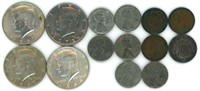 Old Coins including 1872 Nickel, 1882 Penny, 1887