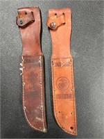 Two Leather sheaths for Ka-bar knives