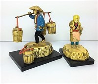 Two Asian Celluloid Figurines Water Carrier