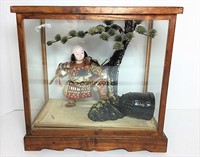 Diorama of Japanese Samurai with Gong