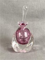 Cranberry & Clear Perfume Bottle and Stopper