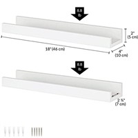 Ballucci Floating Wall Shelves Set of 2, Picture
