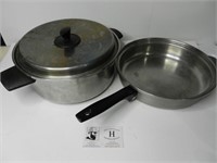 Two Heavy Stainless Pot/ Pan w/ Lid - Prudential
