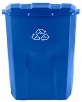 Rubbermaid 45 Gal. Vented Blue Wheeled Recycling