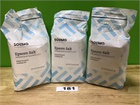 Epsom Salt - Magnesium Sulfate - 8lb bag lot of 3