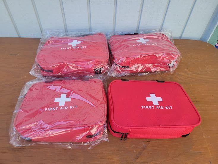 (4) NEW Large Portable First Aid Kits