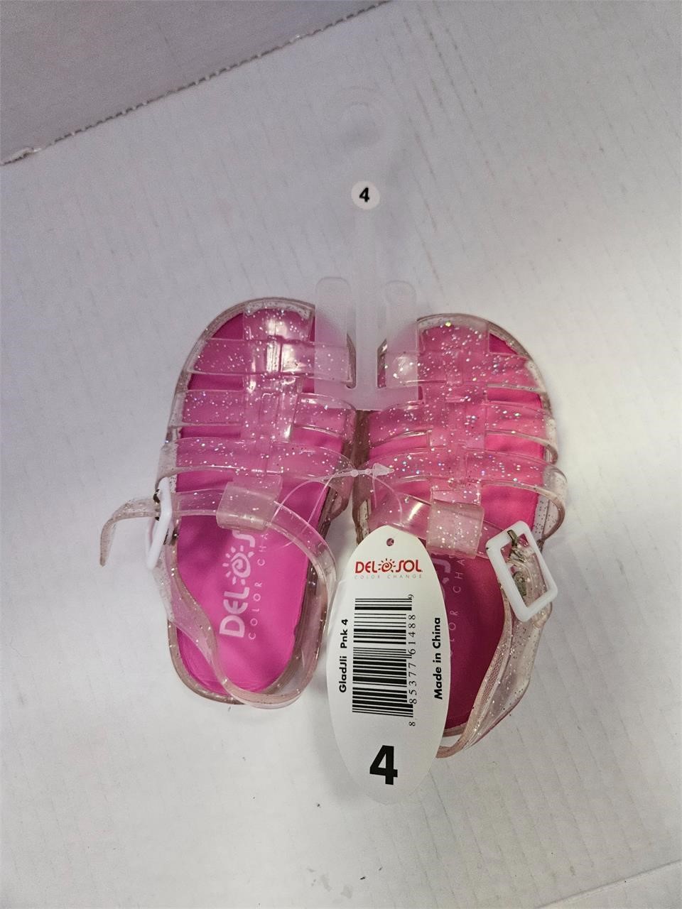 Size 4 Kids Clear Jelly Sandals