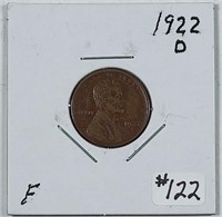 1922-D  Lincoln Cent   F