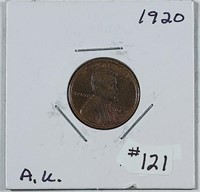 1920  Lincoln Cent   AU