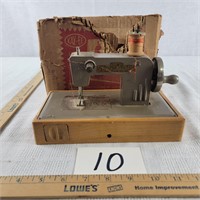 Antique Metal Toy Kay and EE Sewing Machine