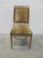 19"x 19"x 38" Upholstered Wood Side Chair