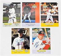 (5) DIAMOND AUTHENTICS  AUTOGRAPH CARDS