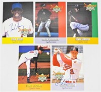 (5) AUTOGRAPHED BASEBALL CARDS - DIAMOND