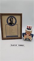 ABE LINCOLN LIFE SUMMARY AND RARE 1960'S UNCLE SAM