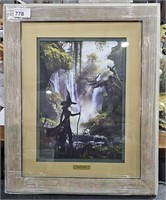 Framed & Matted Copy of Art- Walt Disney & Witch