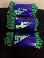 Three new 20 ft All Purpose ropes