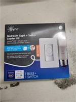 GE Cync A19 Light Bulb With Switch White