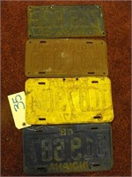 Lot of 5 License Plates