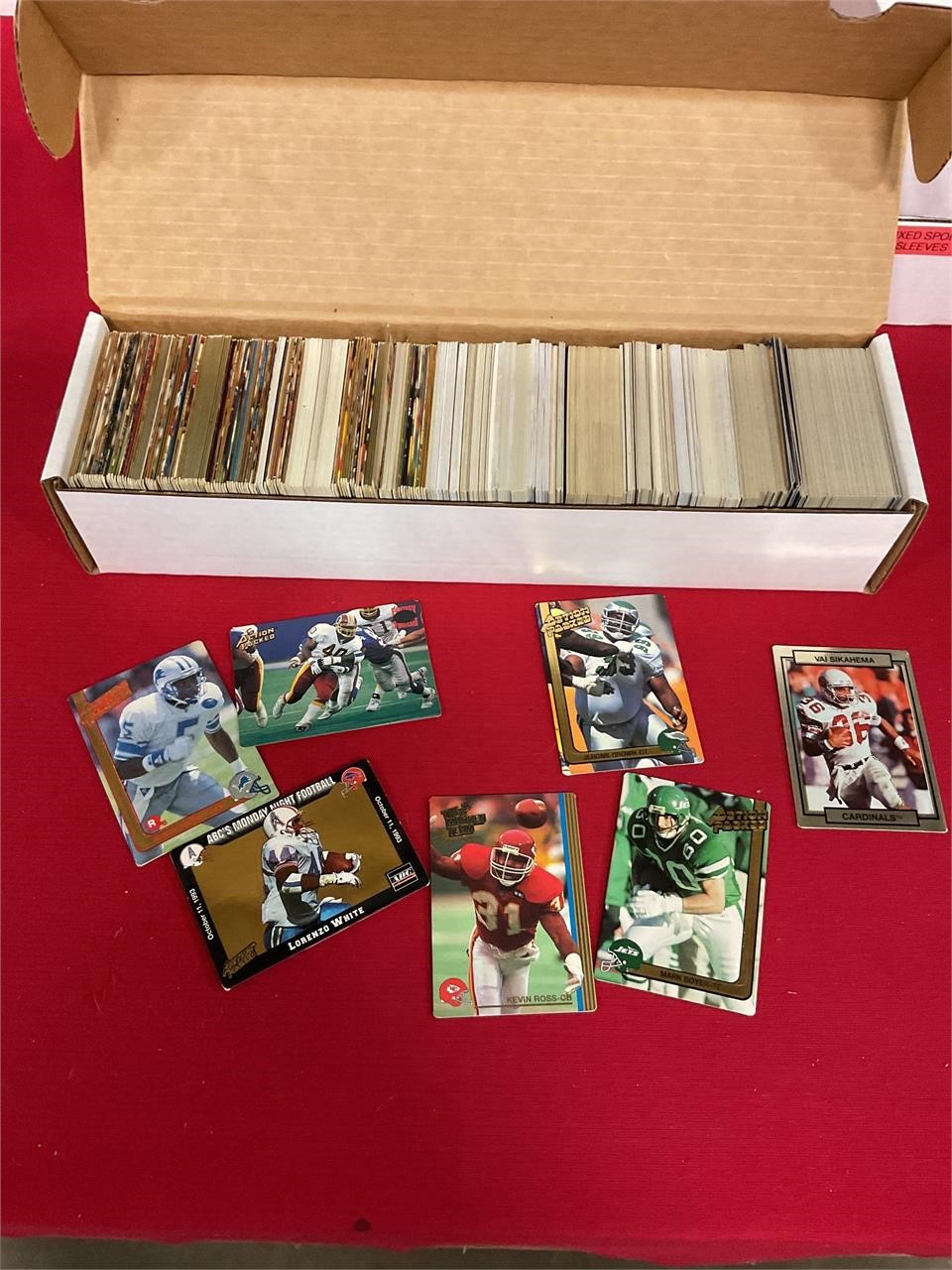 Mixed football trading cards assorted years