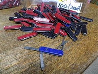 100 SWISS ARMY KNIVES ALL USED