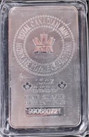 .999 FINE SILVER 10.0 OZ ROYAL CANADIAN MINT BAR