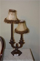 Wooden Base Table Lamp 28" Tall (Matches Lot 16)