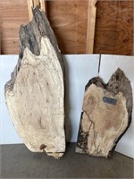 2 pieces of spalted maple wood