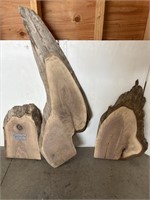 3 pieces of walnut wood