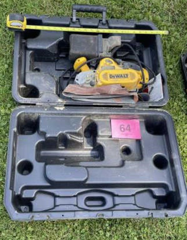 DeWalt Electric Belt Sander, Sand Paper, & Case