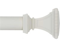 IVILAN CURTAIN ROD - SQUARE FINIALS, 1 1/8 IN