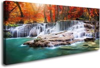 Red Forest Waterfall Art 30.00x60.00