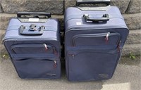 PAIR OF WHEELED/HANDLED SUITCASES