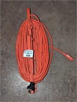 Orange extension cord on reel