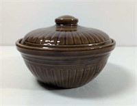 Vintage Hull Pottery USA Brown Glazed Covered