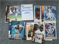 20 different Barry Bonds cards