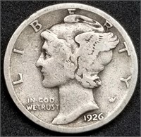 1926-S Mercury Silver Dime, Tougher Date