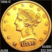 1846-O $10 Gold Eagle CHOICE AU