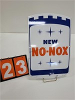 GULF "NO NOX" PORCELAIN PUMP SIGN 100% ORIGINAL