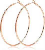 14k Gold-pl. 50mm Big Hoop Earrings