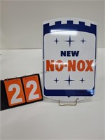 GULF "NO NOX" PORCELAIN PUMP SIGN 100% ORIGINAL