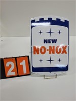 GULF "NO NOX" PORCELAIN PUMP SIGN 100% ORIGINAL