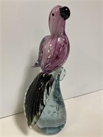 11.5" Art Glass Parrot