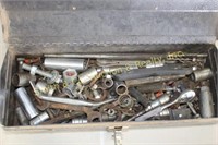 SMALL TOOL BOX with SOME TOOLS, SOME CRAFTSMAN
