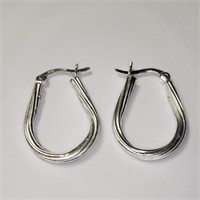 $70 Silver Hoop Earrings
