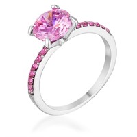 Elegant Round 2.30ct Pink Sapphire Ring