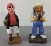 Small Carved Wood Souvenir Figures